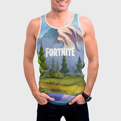 Майка-безрукавка мужская Fortnite: Forest View, цвет: 3D-белый — фото 2