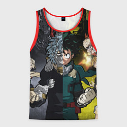 Майка-безрукавка мужская Шигараки и Мидория, цвет: 3D-красный