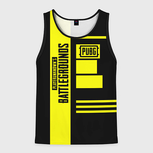 Мужская майка без рукавов PUBG: Yellow Lifestyle / 3D-Черный – фото 1