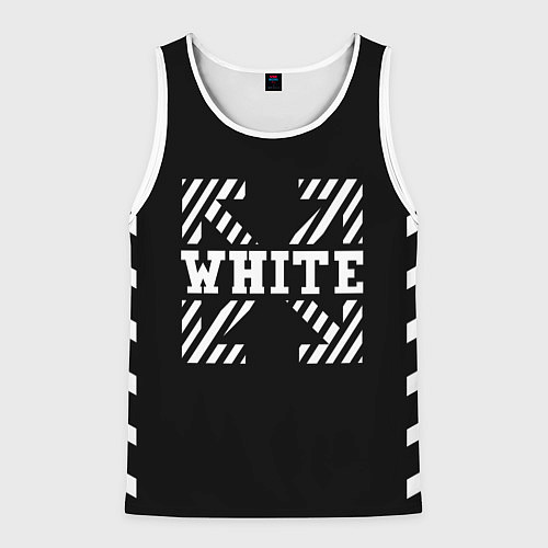 Мужская майка без рукавов Off-White: Black Style / 3D-Белый – фото 1