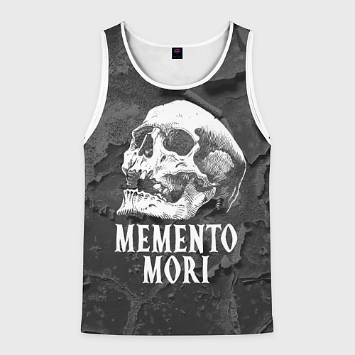 Мужская майка без рукавов Memento Mori / 3D-Белый – фото 1