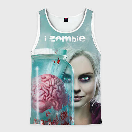 Мужская майка без рукавов I-ZOMBIE large / 3D-Белый – фото 1