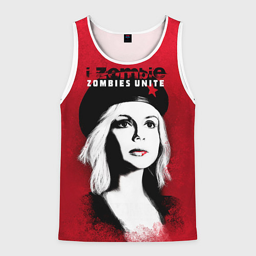 Мужская майка без рукавов Zombies Unite - Оливия Мур / 3D-Белый – фото 1