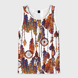 Мужская майка без рукавов Бохо перья