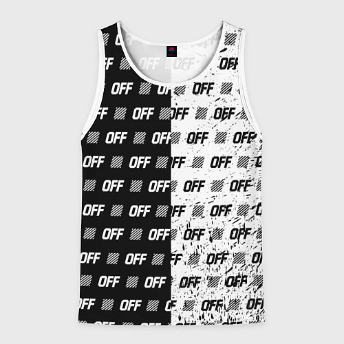 Мужская майка без рукавов Off-White: Black & White / 3D-Белый – фото 1