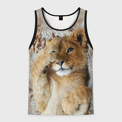 Мужская майка без рукавов Львенок