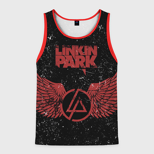 Мужская майка без рукавов Linkin Park: Red Airs / 3D-Красный – фото 1