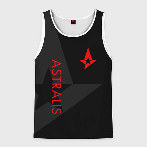 Мужская майка без рукавов Astralis: Dark Style / 3D-Белый – фото 1