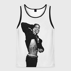 Майка-безрукавка мужская ASAP Rocky: White Fashion, цвет: 3D-черный