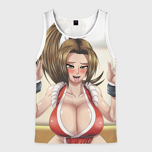 Мужская майка без рукавов Май Сирануи boobs - sexy ahegao / 3D-Белый – фото 1