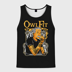 Майка-безрукавка мужская Owl Fit, цвет: 3D-черный