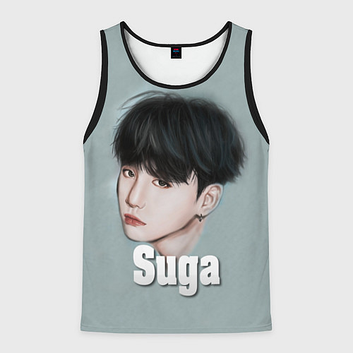 Мужская майка без рукавов BTS Suga / 3D-Черный – фото 1