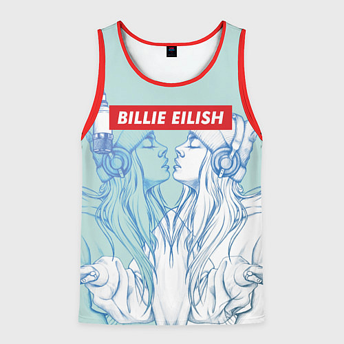 Мужская майка без рукавов Billie Eilish Music / 3D-Красный – фото 1