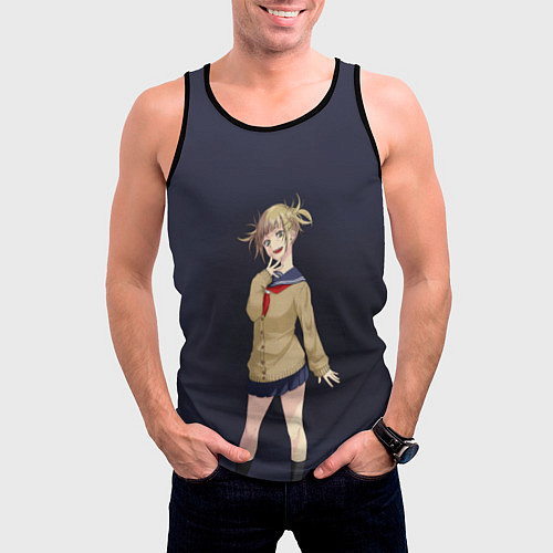 Мужская майка без рукавов My Hero Academia Himiko Toga / 3D-Черный – фото 3