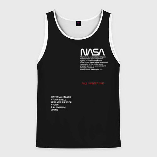 Мужская майка без рукавов NASA / 3D-Белый – фото 1