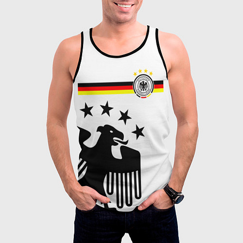 Мужская майка без рукавов Сборная Германии / 3D-Черный – фото 3