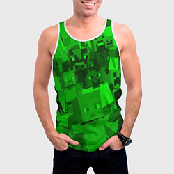 Майка-безрукавка мужская Minecraft game characters, цвет: 3D-белый — фото 2