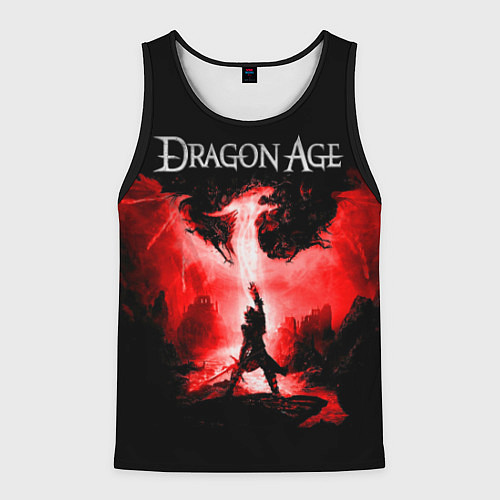 Мужская майка без рукавов Dragon Age / 3D-Черный – фото 1