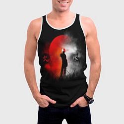 Майка-безрукавка мужская Лед и огонь Ice and Fire, цвет: 3D-белый — фото 2