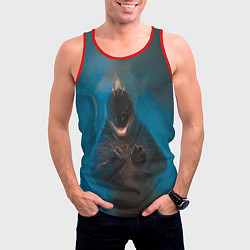 Майка-безрукавка мужская Blue Godzilla, цвет: 3D-красный — фото 2
