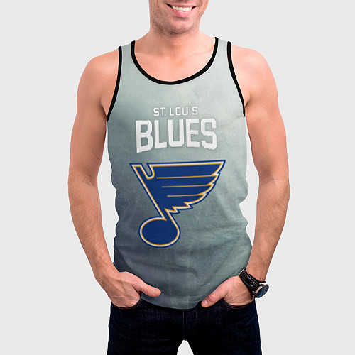 Мужская майка без рукавов St Louis Blues / 3D-Черный – фото 3