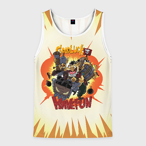 Мужская майка без рукавов Techies габен - Have Fun! / 3D-Белый – фото 1