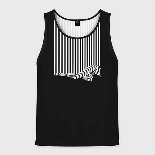 Мужская майка без рукавов Полосатый Стиль / 3D-Черный – фото 1
