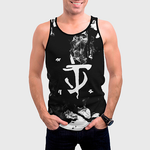 Мужская майка без рукавов DOOM THE CRUCIBLE / 3D-Черный – фото 3