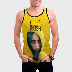 Майка-безрукавка мужская BILLIE EILISH: Yellow Girl, цвет: 3D-черный — фото 2