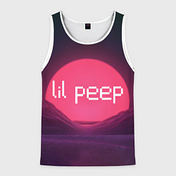 Майка-безрукавка мужская Lil peepLogo, цвет: 3D-белый