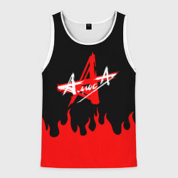 Майка-безрукавка мужская АлисА стар, цвет: 3D-белый