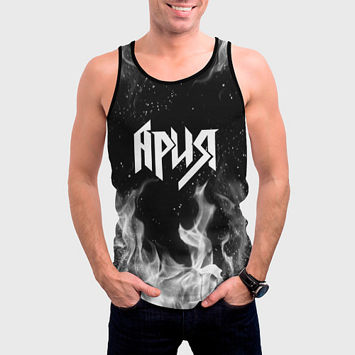 Мужская майка без рукавов АРИЯ / 3D-Черный – фото 3