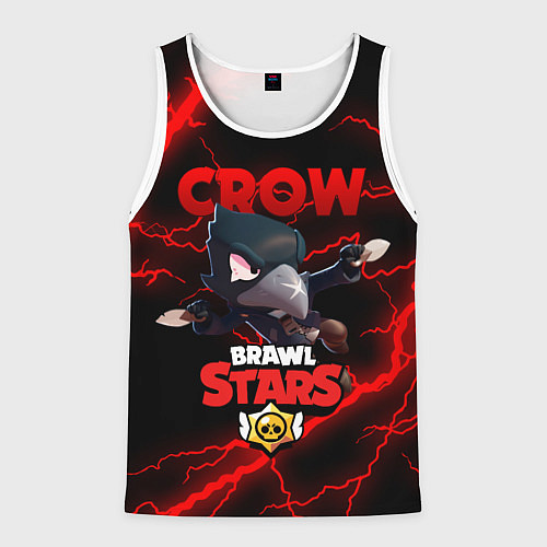 Мужская майка без рукавов BRAWL STARS CROW / 3D-Белый – фото 1