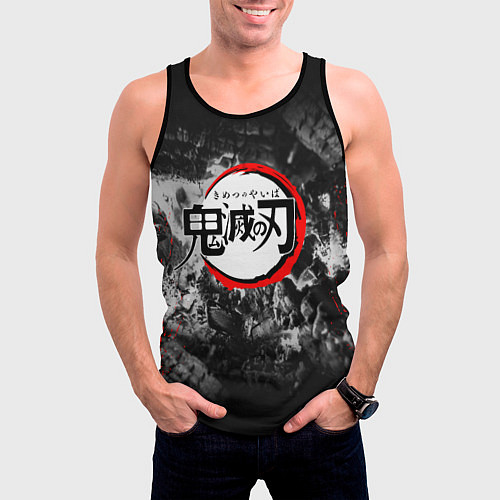 Мужская майка без рукавов KIMETSU NO YAIBA / 3D-Черный – фото 3