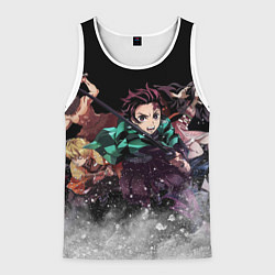 Майка-безрукавка мужская KIMETSU NO YAIBA, цвет: 3D-белый