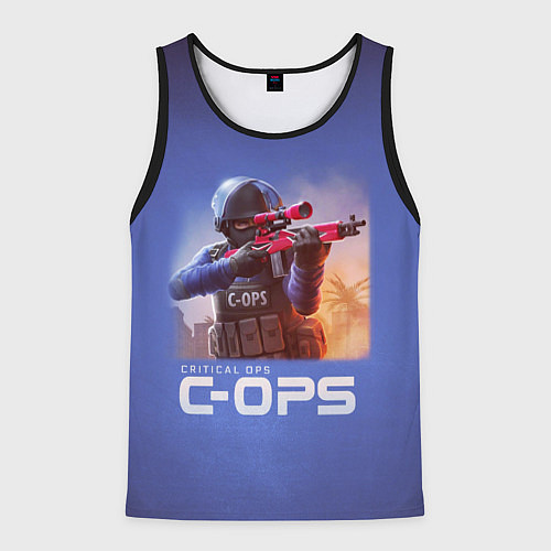 Мужская майка без рукавов Critical Ops / 3D-Черный – фото 1