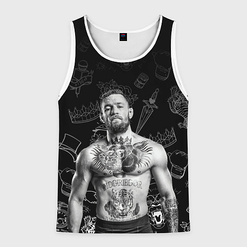 Мужская майка без рукавов CONOR McGREGOR / 3D-Белый – фото 1