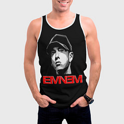 Майка-безрукавка мужская Eminem, цвет: 3D-белый — фото 2