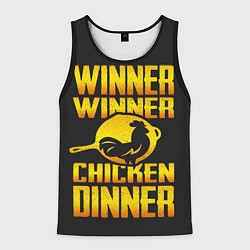 Майка-безрукавка мужская Winner Chicken Dinner, цвет: 3D-черный