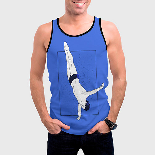 Мужская майка без рукавов Dive / 3D-Черный – фото 3