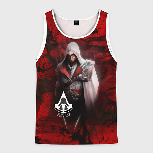 Мужская майка без рукавов Assasin's creed / 3D-Белый – фото 1