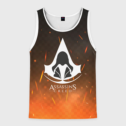 Мужская майка без рукавов Assasin's creed / 3D-Белый – фото 1