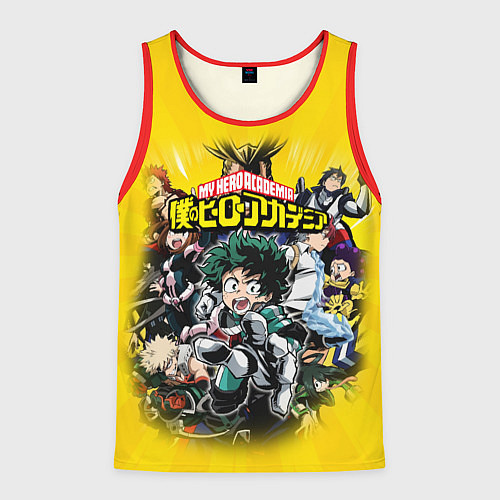 Мужская майка без рукавов MY HERO ACADEMIA группа героев / 3D-Красный – фото 1