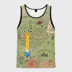 Майка-безрукавка мужская Adventure time Map, цвет: 3D-черный
