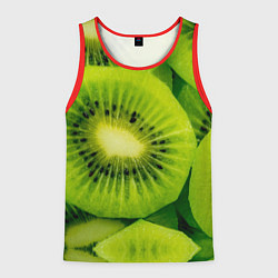 Майка-безрукавка мужская Зеленый киви, цвет: 3D-красный