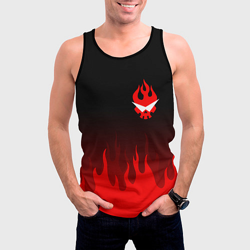 Мужская майка без рукавов GURREN LAGANN / 3D-Черный – фото 3