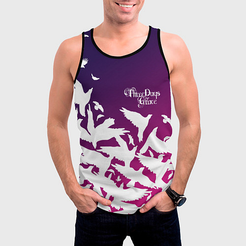 Мужская майка без рукавов Three Days Grace / 3D-Черный – фото 3