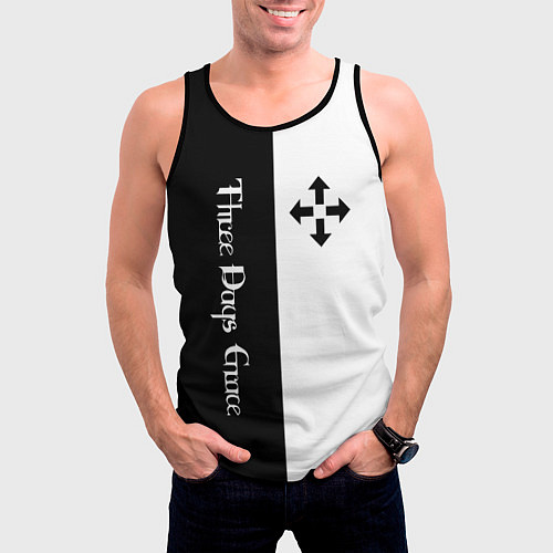 Мужская майка без рукавов Three Days Grace / 3D-Черный – фото 3
