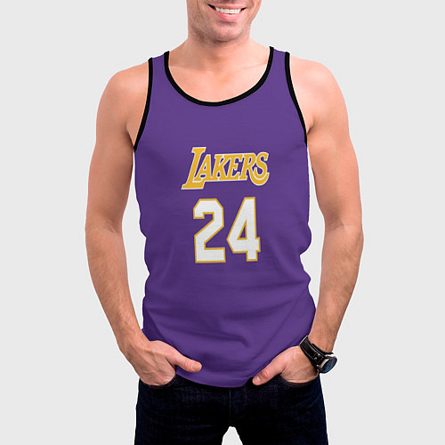 Мужская майка без рукавов Los Angeles Lakers Kobe Brya / 3D-Черный – фото 3