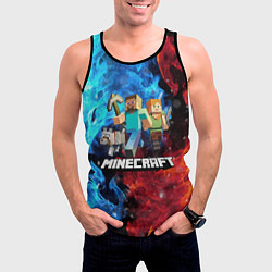 Майка-безрукавка мужская Minecraft Майнкрафт, цвет: 3D-черный — фото 2